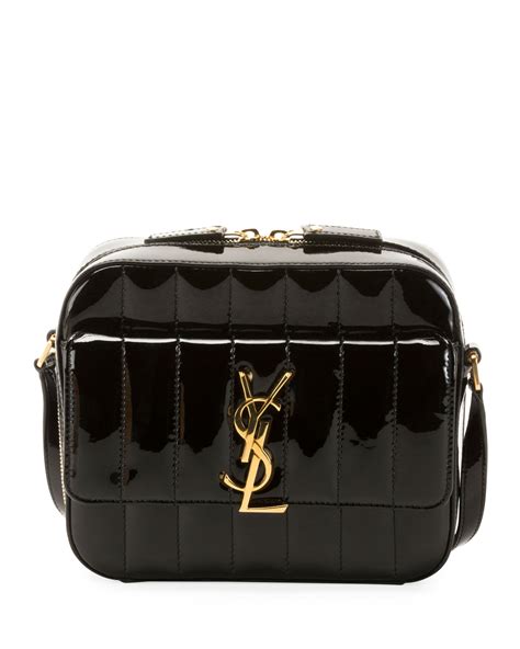 Saint Laurent Vicky Medium YSL Monogram Quilted Patent 